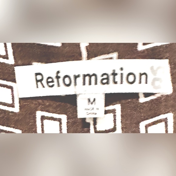 Reformation Marlowe Front Slit Mini Slip Dress Palladio Geometric Print ZB1 - Picture 6 of 8